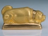 Hermitage Gold Room - Snuffbox in the Form of a Pugdog  Russia, 1760s