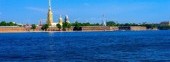 Peter and Paul Fortress and Neva River at day, St.Petersburg