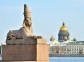 Sphinx on Universitetskaya embankment of Neva river in Saint Petersburg, Russia