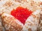 Blini (thin pancakes) with salmon roe