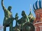 Monument of Minin and Pozharsky and Saint Basil cathedral in Moscow