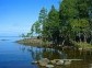 Valaam island, the landscape of the rocky Cape and the Ladoga lake