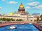 Saint Isaac Cathedral across Moyka river, St.Petersburg
