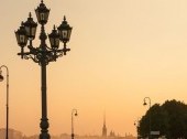 Neva embankment in the evening