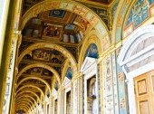 The Raphael Loggias in the Hermitage are a copy of the famous Gallery created in the 16th century in the Vatican Palace by the architect Donato Bramante.