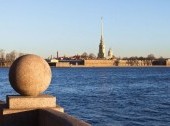 Peter and Paul Fortress with Peter and Paul Cathedral and Grand Ducal Burial Vault in Saint Petersburg, Russia