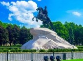 Bronze Horseman, Monument to Peter I the Great (1770-1882 by E.M.Falconet), St. Petersburg. Russia