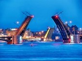 Birzhevoy bridge and Tuchkov Bridge