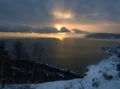 Elovka valley view on Lake Baikal in winter