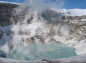 Gorely Volcano in winter