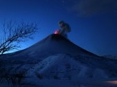 Eruption of the volcano Karimsky