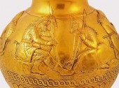 Fragment of vase depicting Scythian warriors. 4th century BC.