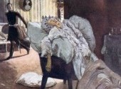 "The Queen of Spades" Alexandre Nikolayevich Benois. "The death of the Countess" 1910