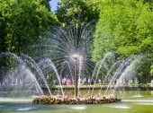 Fontain The Sun in Peterhof, Saint-Petersburg, Russia