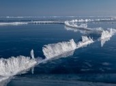 Amazing ice of Lake Baikal.