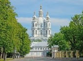 The Smolny Cathedral in Petersburg, Russia