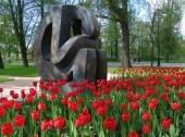 Monument to the Victims of Holocaust and the execution grounds near the Alexander Palace in Pushkin