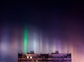 The Northern Lights on Kola Peninsula. Murmansk