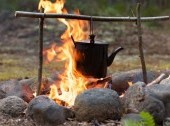 Have a snack (lunch) near the fire and listen to Northern stories