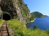 The old Circumbaikal rail line - Port Baikal