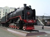 The memorial steam locomotive