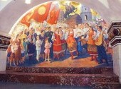 Wall-painting in Kievsakaya Metro Station