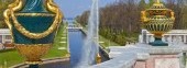 Fountain Park in Peterhof city in Russia