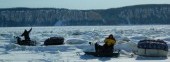 On a snowmobile to the Lena Pillars