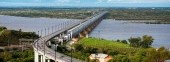 Bridge across the Amur River in Khabarovsk