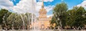 Admiralty building and fountain in Saint Petersburg