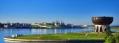 Panorama of the embankment of the Kazanka