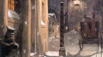 "The Queen of Spades" Alexandre Nikolayevich Benois. Herman at the entrance to the house of the Countess. 1910