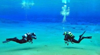 Diving on Baikal