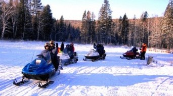 Snowmobile tour of Lake Baikal