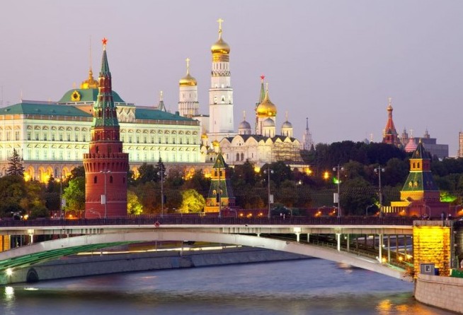 View of Moscow Kremlin from another side of the river