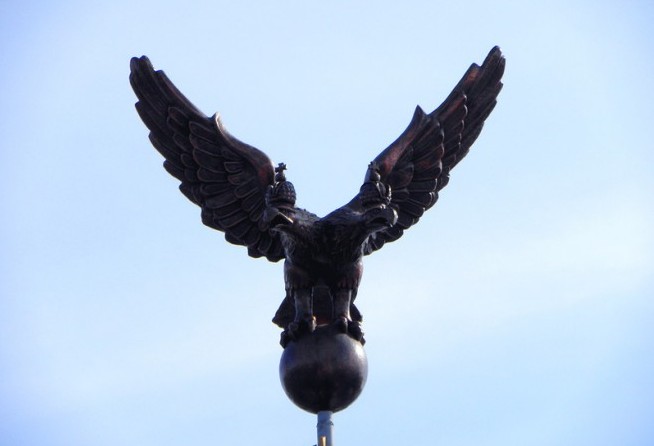 Monument of double-headed eagle