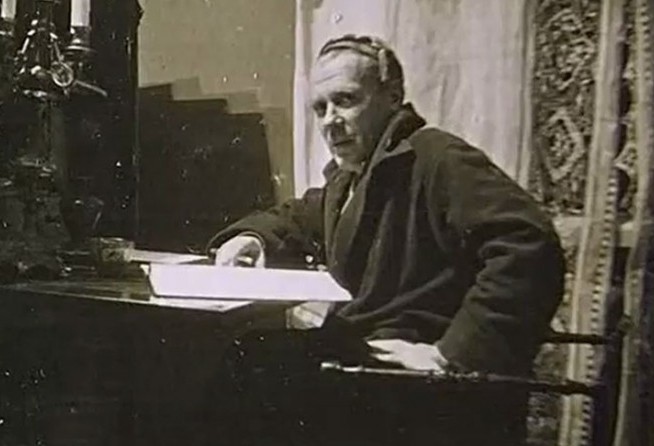 Bulgakov at the secretaire.