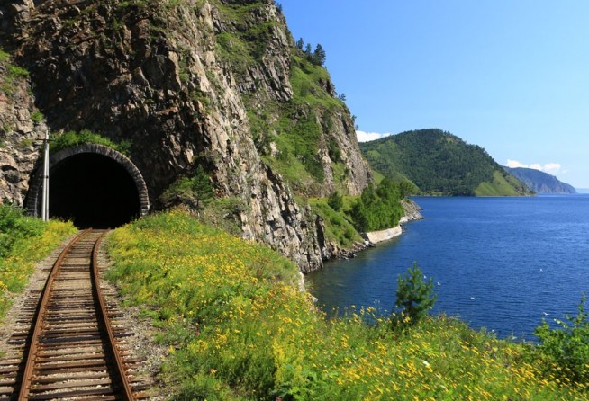 The old Circumbaikal rail line - Port Baikal