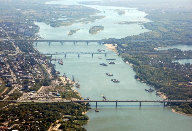 The River Ob at Novosibirsk