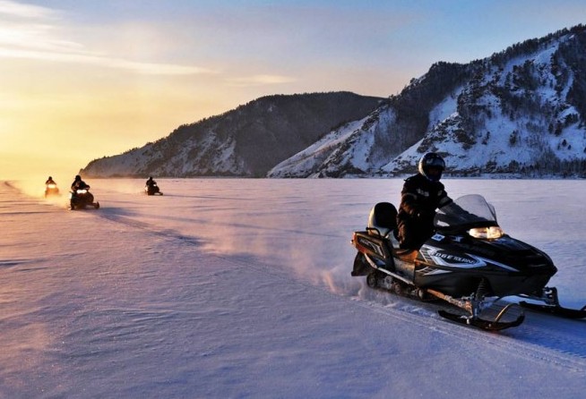 Snowmobile tour of Lake Baikal