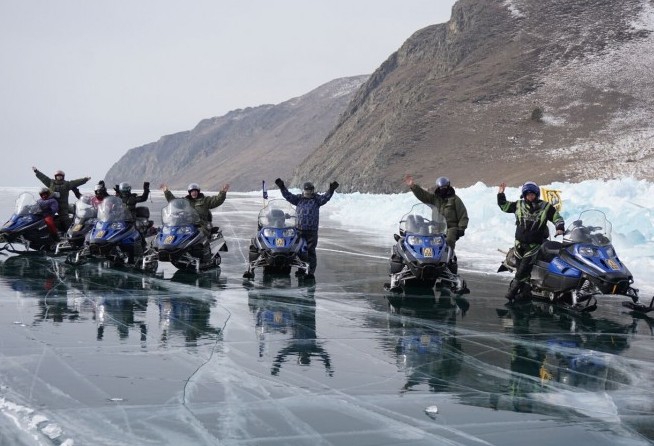 Snowmobile tour of Lake Baikal
