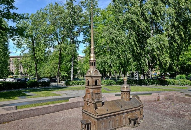 Mini City in the Alexander Park. Layout of the Peter and Paul Fortress
