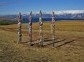 Shamanic columns on Olkhon Island.