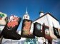 Sale of  traditinal boots (valenki) at the fair in Suzdal