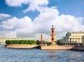 Winter Palacel, the Admiralty and Rostral columns, St. Petersburg