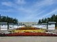 Kirov Square on a summer day in Irkutsk, Siberia, Russia with a government building in the background