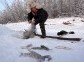 Ice fishing on the Indigirka River