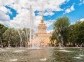 Admiralty building and fountain in Saint Petersburg